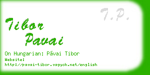 tibor pavai business card